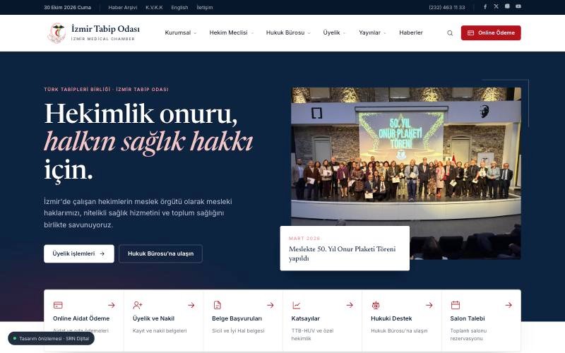 İzmir Tabip Odası demo önizlemesi